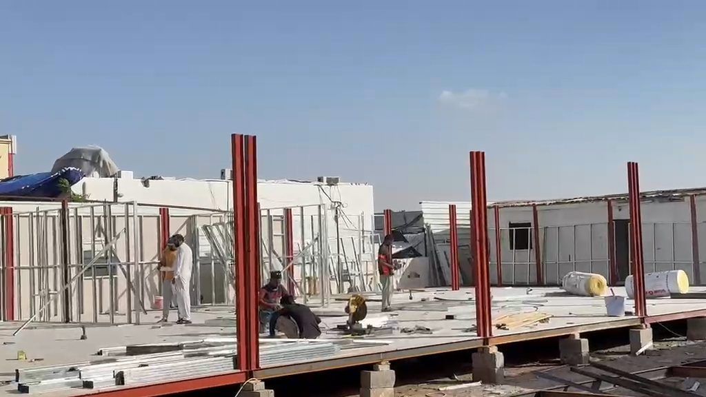 Video: Steel-Frame Prefab Building Under Construction