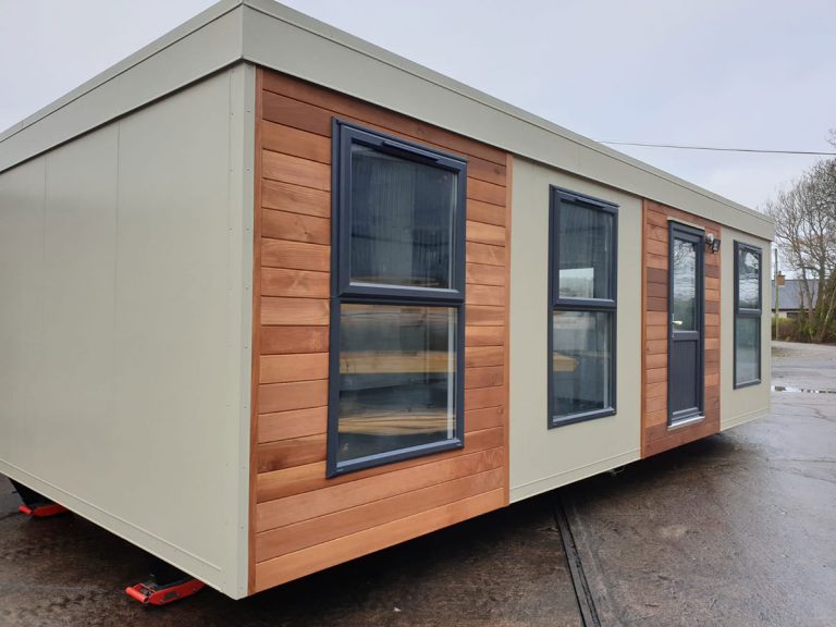Wooden house with cedar cladding