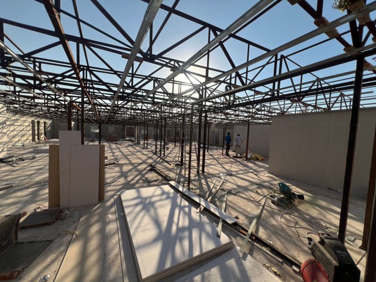 Steel structure under construction